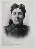 Portrait of Mrs. Catherine Felt, first woman president of the Society of Humboldt County Pioneers.