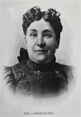 Portrait of Mrs. Catherine Felt, first woman president of the Society of Humboldt County Pioneers.