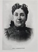 Portrait of Mrs. Catherine Felt, first woman president of the Society of Humboldt County Pioneers.
