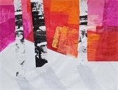 Mixed media poetry-inspired art of the woods.