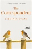 Book cover for "The Correspondent" by Virginia Evans. Two yellow birds.