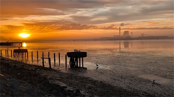 Humboldt Bay sunset photo taken by Supervisor Arroyo after a public meeting at the Wharfinger Building in Eureka.