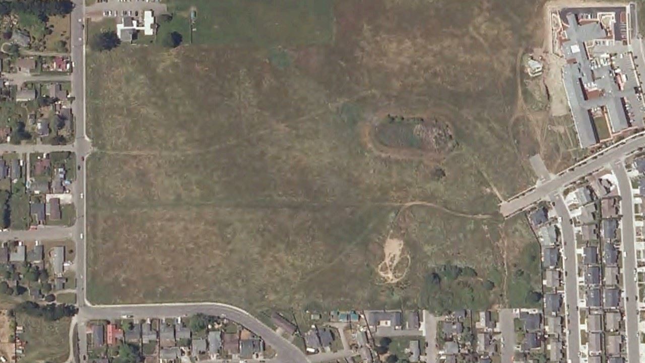 A field prior to the construction of a subdivision