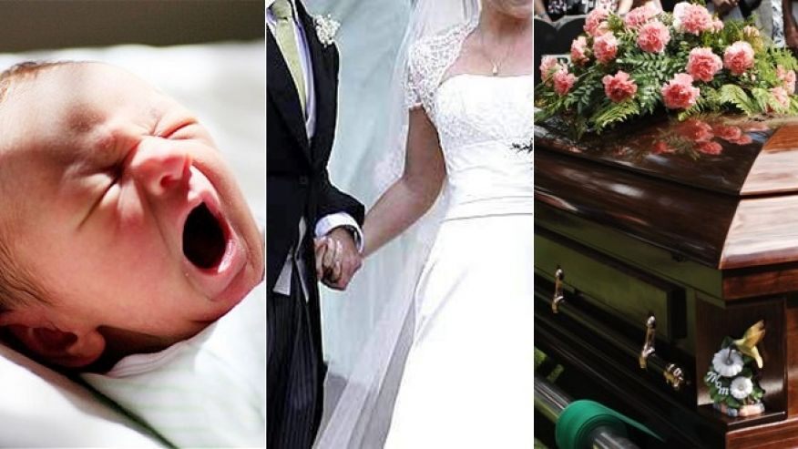 birth marriage death photo