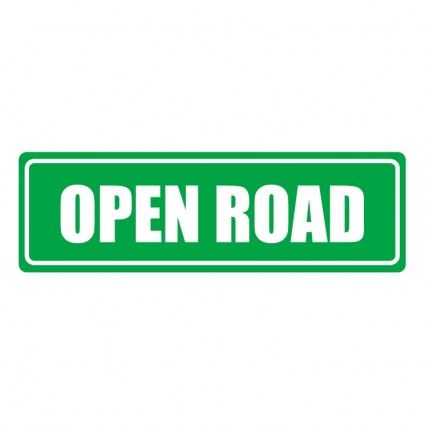 Open Road Sign