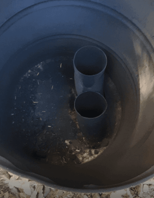 Exhaust pipes from underground generator