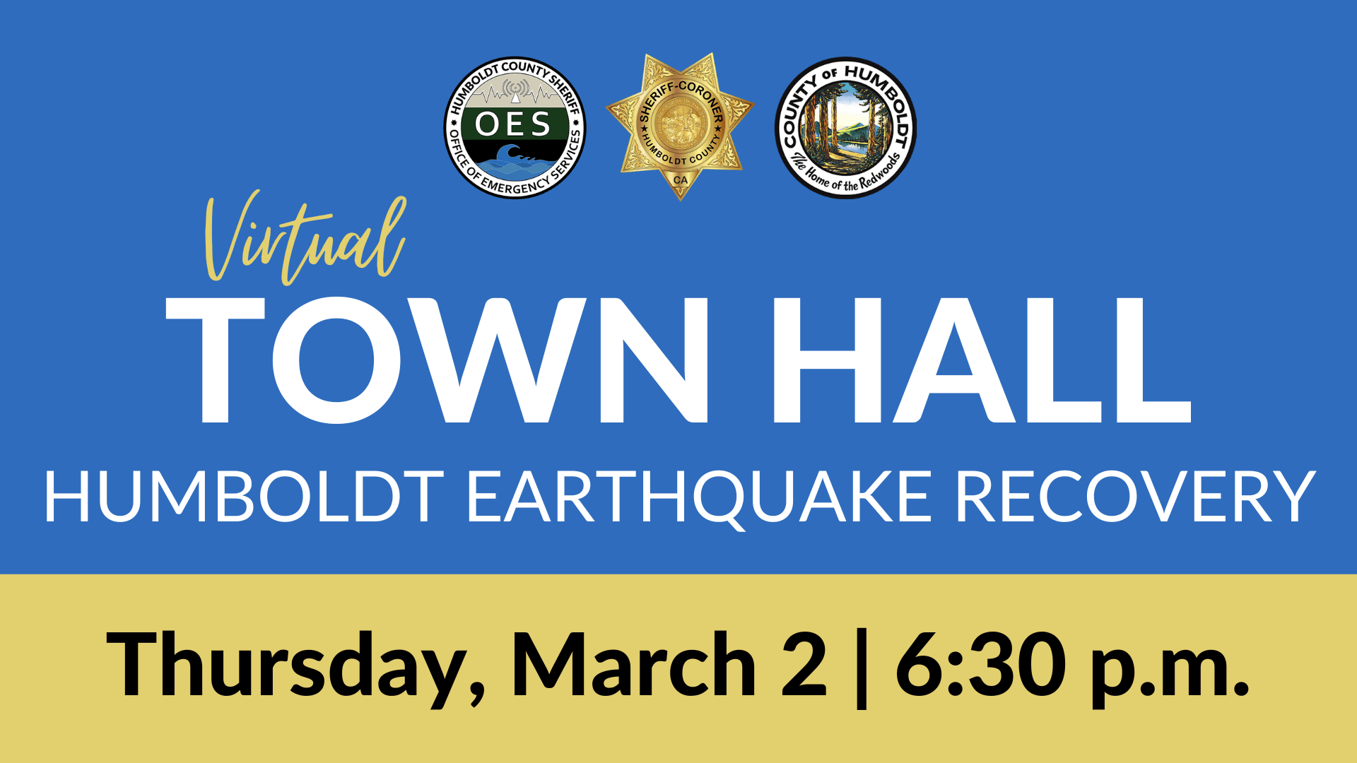 EARTHQUAKE RECOVERY TOWN HALL