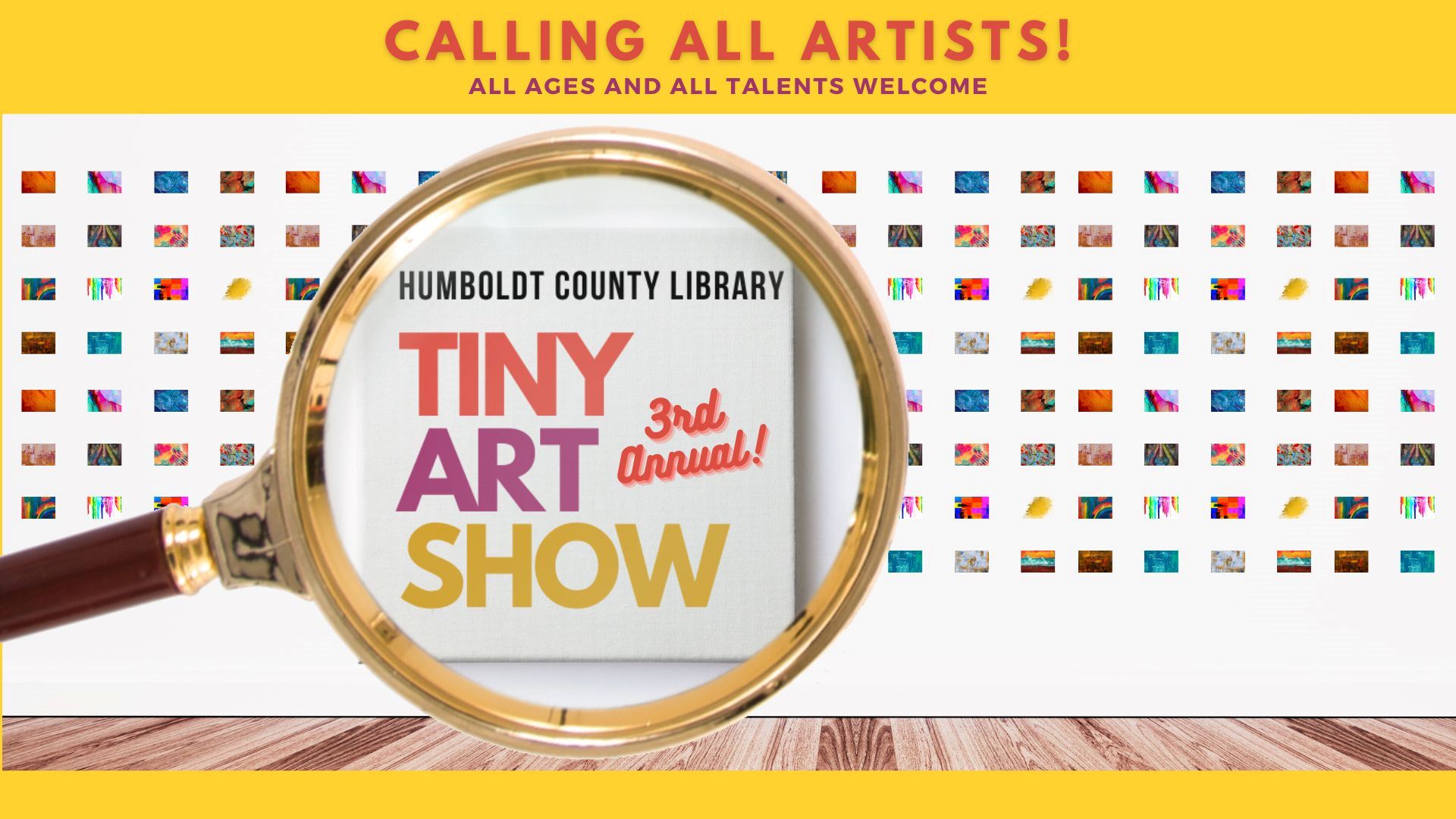 Participate in the Humboldt County Public Library's Tiny Art Show