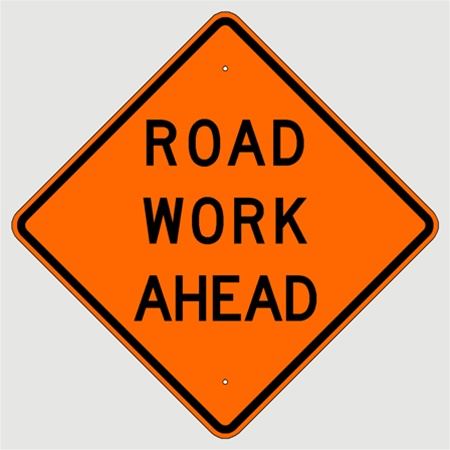Road Work Ahead Sign
