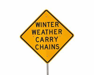 Winter Weather Carry Chains Sign 