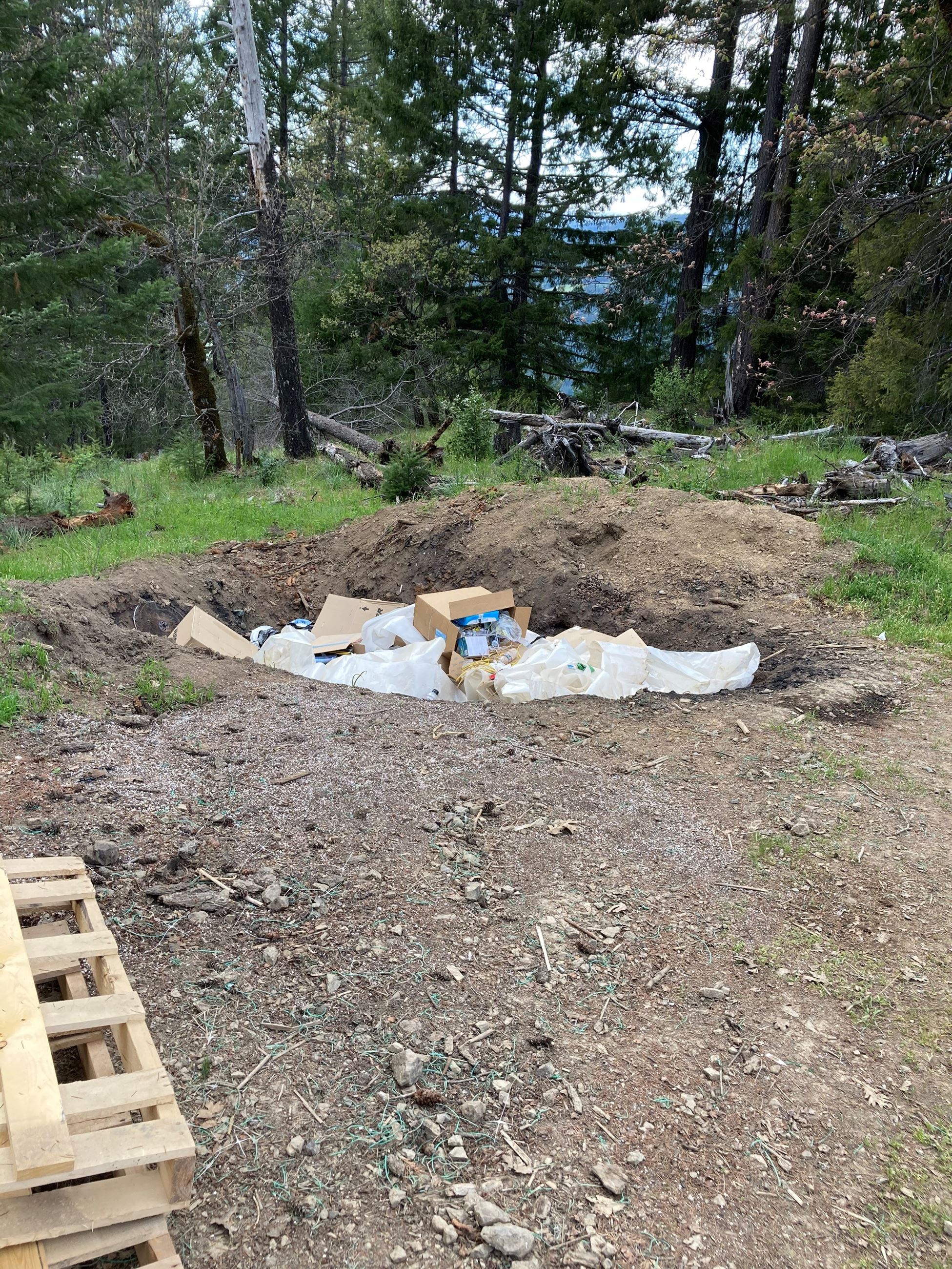 Illegal dumping in Dobbyn Creek area.