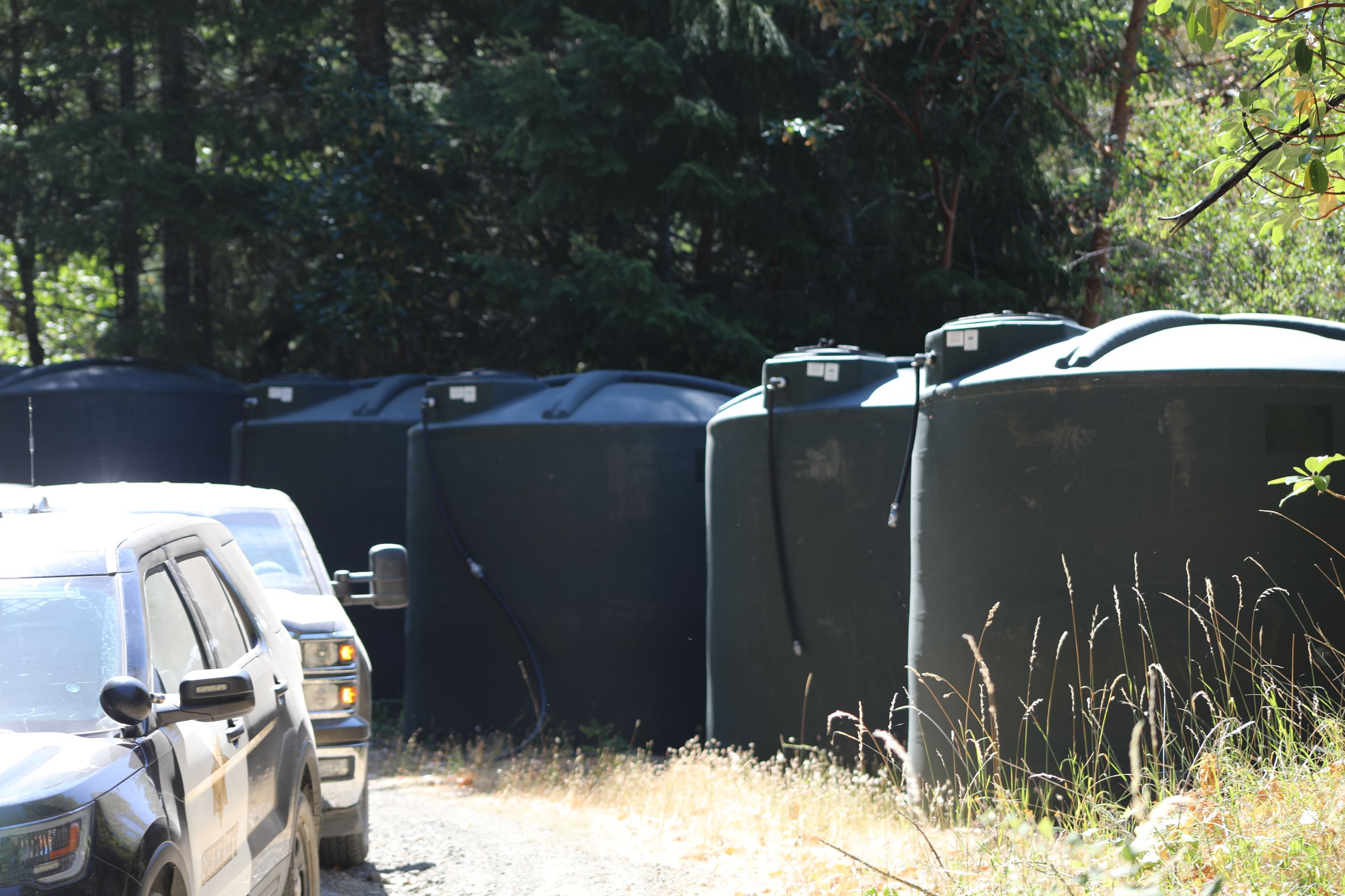 Multiple water storage containers