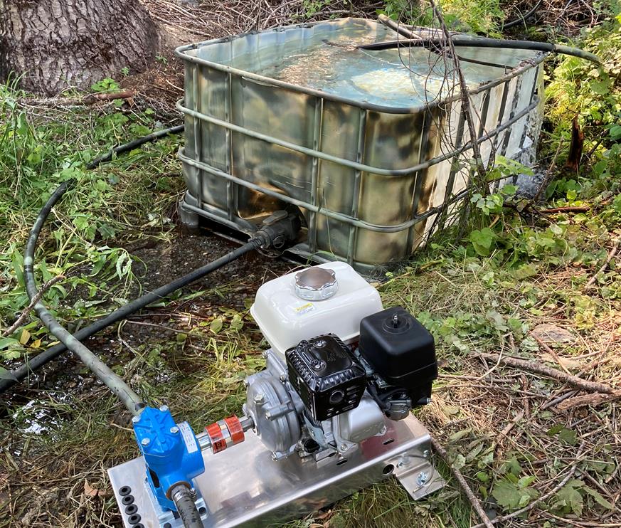 Water being diverted to cannabis grow